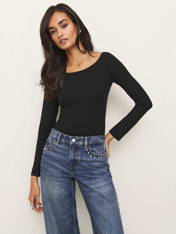 Serene Knit Bodysuit - Black